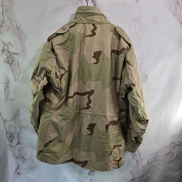 Vintage Desert Camo Jacket Mens Large Regular Coat Cold Weather Field Class 4 - Picture 5 of 11